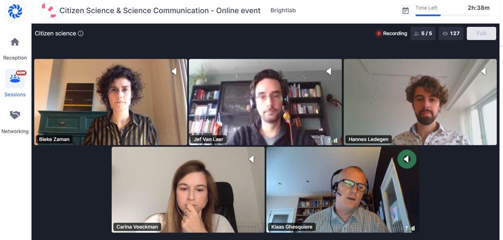 Citizen Science & Science Communication - Bieke Zaman, Jef Van Laer, Hannes Ledegen, Carina Veeckman en Klaas Ghesquiere