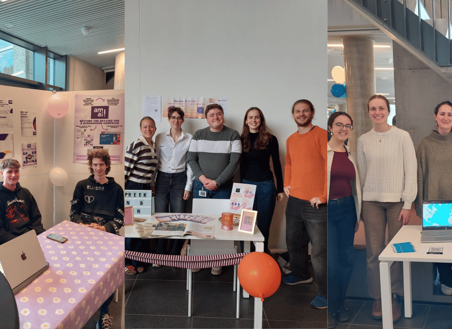 Science communication students present their work for Scivil at the Science Communication Fair.